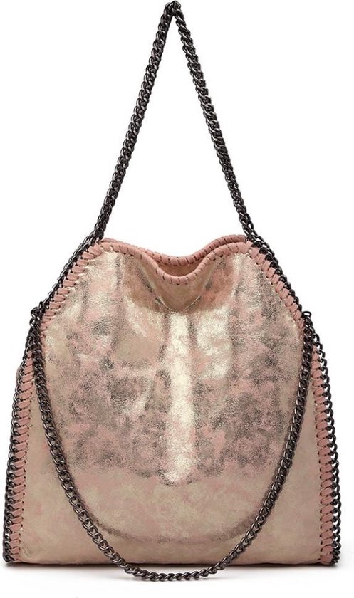Miss Lulu Schoudertas voor dames, handtas, crossbody, meisjes PU-leder, zwart, Medium