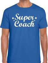 Super Coach cadeau t-shirt blauw voor heren 2XL