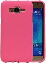 Sand Look TPU Hoesje voor Galaxy J7 J700F Roze