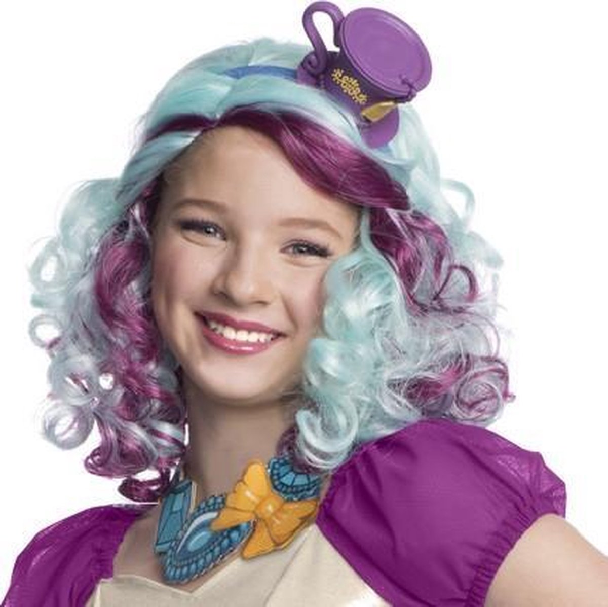 "Pruik van Madeline Hatter™ Ever After High™ voor meisjes  - Verkleedpruik - One size"