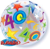 Qualatex - Folieballon - Bubbles - 40 Jaar - Zonder vulling - 56cm