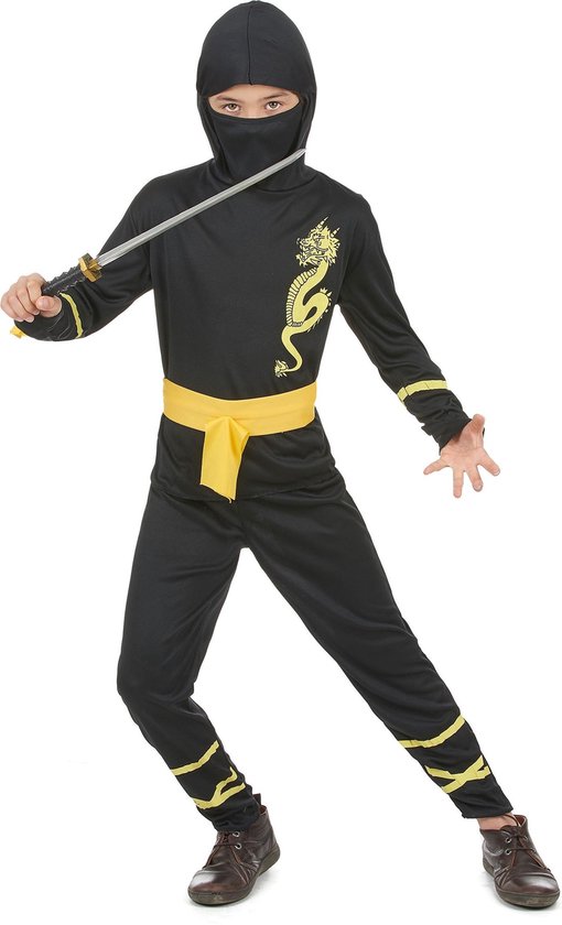 LUCIDA - Gele draak ninja kostuum voor jongens - S 110/122 (4-6 jaar) |  bol.com