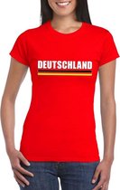 Rood Duitsland supporter t-shirt voor dames L