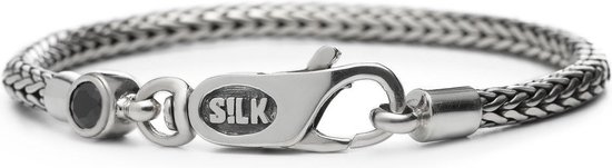 SILK Jewellery - Zilveren Armband - Roots - 330BLK.19 - Maat 19,0