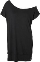Papillon T-shirt Off Shoulder - Dames Sportshirt - Danskleding - Yoga - Zumba - Zwart Dansshirt - Maat XL