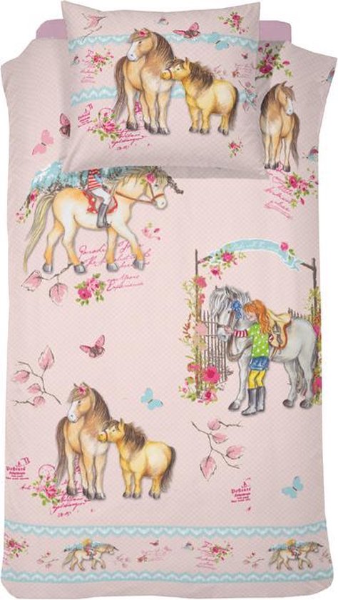 Cinderella Tiamo - Kinderdekbedovertrek - Eenpersoons - 140 x 200 cm  - Pink
