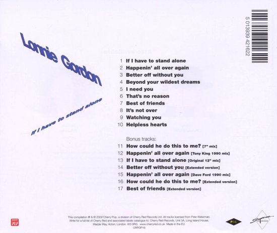Lonnie Gordon - If I Have To Stand Alone (CD) (Special Edition