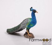 Farmwood Animals Tuinbeeld Pauw 18x26cm polyresin