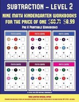 Pre K Printable Workbooks (Kindergarten Subtraction/taking away Level 2)