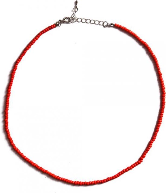 waterval Straat kristal Kralen ketting rood |beads ketting ALYSS coral | bol.com