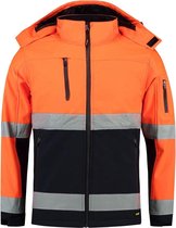 Tricorp Soft Shell jack EN471 Bi-color - Workwear - 403007 - Fluor Oranje-Navy - maat 5XL