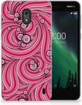 Nokia 2 Uniek TPU Hoesje Swirl Pink