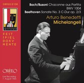 Arturo Benedetti Michelangeli - Chaconne Aus Partita Bwv 1004 - Piano Sonata N 3 (CD)
