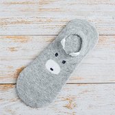 1 Paar Footies Grey Bear | Sokken Katoen-Nylon | Footies Maat 36-39