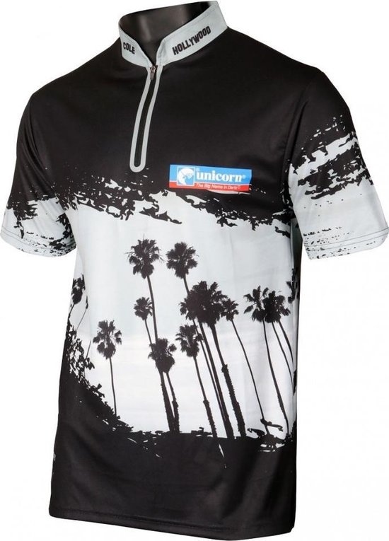 Unicorn Dartshirt Chris Dobey Hollywood Heren Zwart Maat 3xl