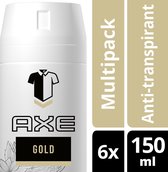 AXE  Anti-Transpirant Gold 150 ML - 6 stuks - voordeelverpakking