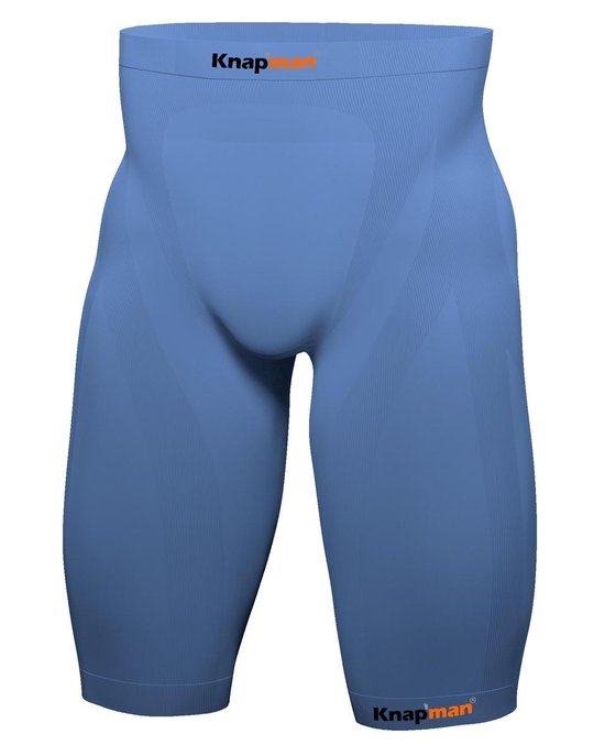 Knapman Zoned Compression Shorts 45% Lichtblauw | Compressiebroek - Liesbroek voor Heren | Maat L - Knapman
