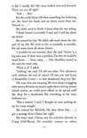 Pagina 5 van een boek, met tekst over een gesprek tussen een moeder en haar kind, en plannen voor het einde van de school.