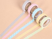 Washi tape 5 stuks - Diverse kleuren / prints