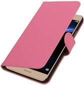 Bookstyle Wallet Case Hoesjes Geschikt voor Huawei Honor V8 Roze