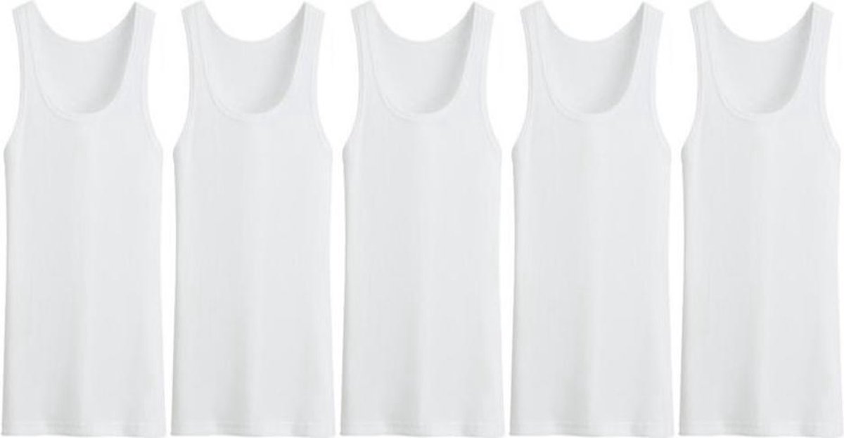 5 stuks Bonanza Regular heren onderhemd - wit - S