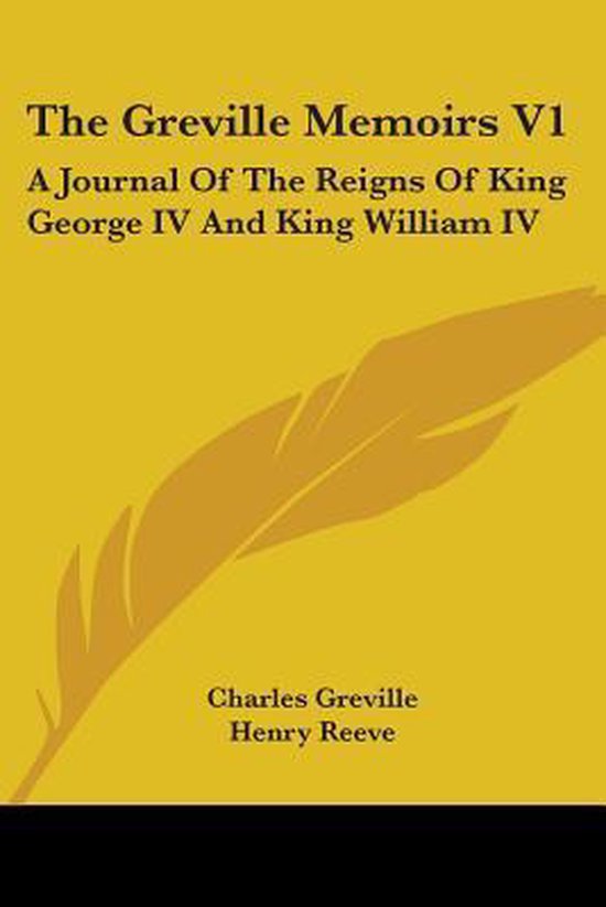 The Greville Memoirs V1 - cover