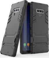 Luxe Back Cover voor Samsung Galaxy Note 9 | Shockproof Hard Case | Hoogwaardig TPU Finish Hoesje | Zwart | Kickstand