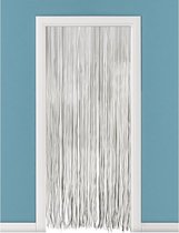 Vliegengordijn/deurgordijn PVC spaghetti grijs - 90 x 220 cm - Insectenwerende vliegengordijnen