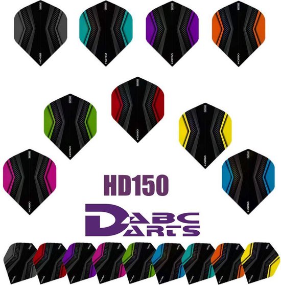 Thumbnail van een extra afbeelding van het spel ABC Darts Flights - Pentathlon HD150 Mix - 10 sets (30 st.) Stevige Dart Flights