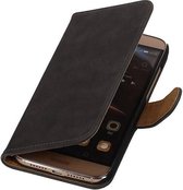 Mobieletelefoonhoesje.nl - Huawei G8 Hoesje Hout Bookstyle Grijs