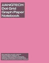 JJANGTECH Dot Grid Graph Paper Notebook Large (8.5 x 11 inches) - 144 Dotted Pages - Pink