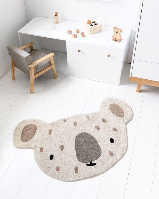 Caradou® Koala Kinderbeddengoed, 3-delig, zonder dekbed, 90 x 190 cm, katoen, blauw