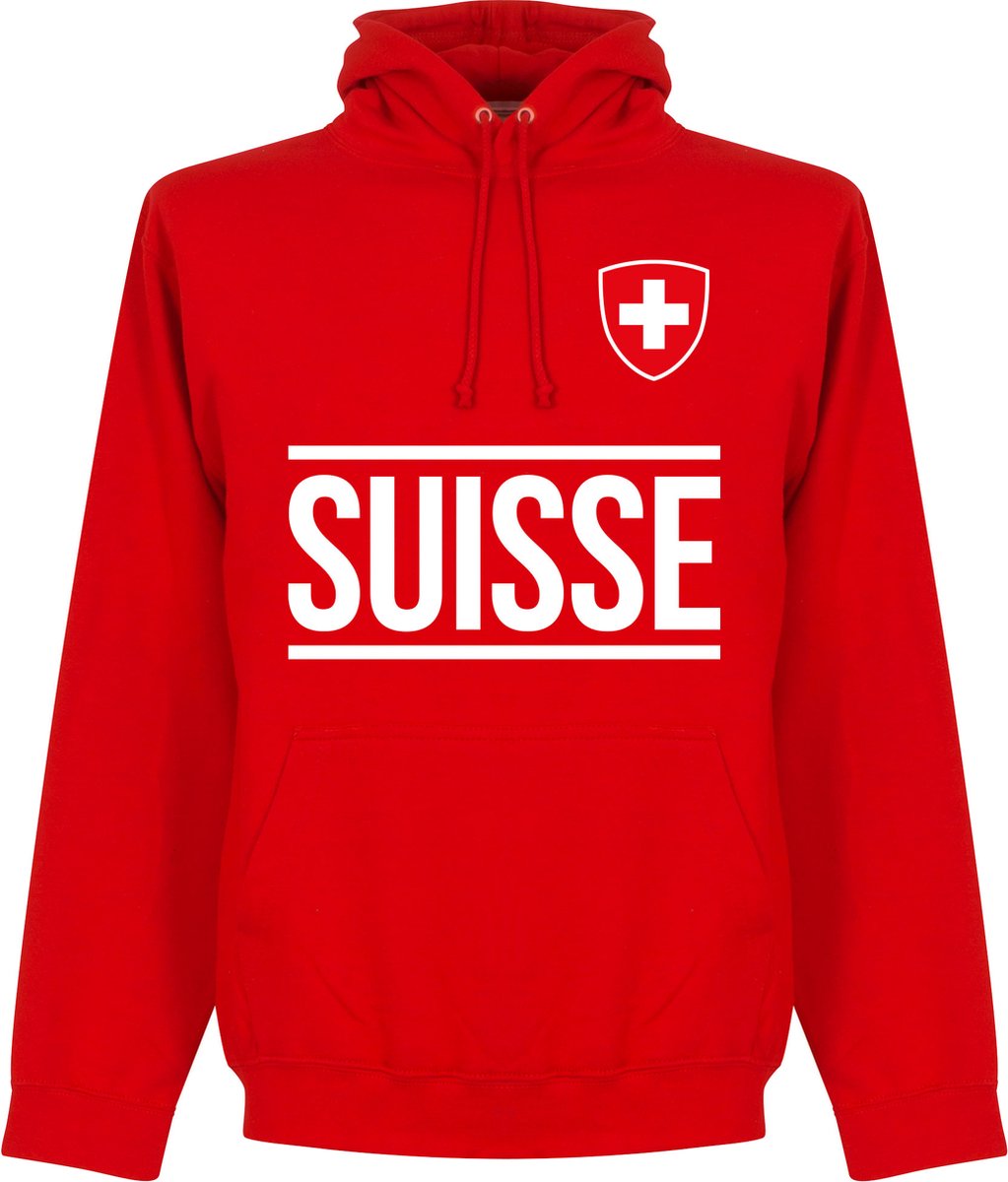 Zwitserland Team Hoodie - Rood - XL