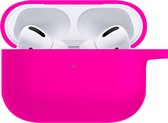 Hoesje Geschikt voor Airpods Pro Hoesje Siliconen Case Hoes - Hoesje Geschikt voor Apple Airpods Pro Case - Donkerroze