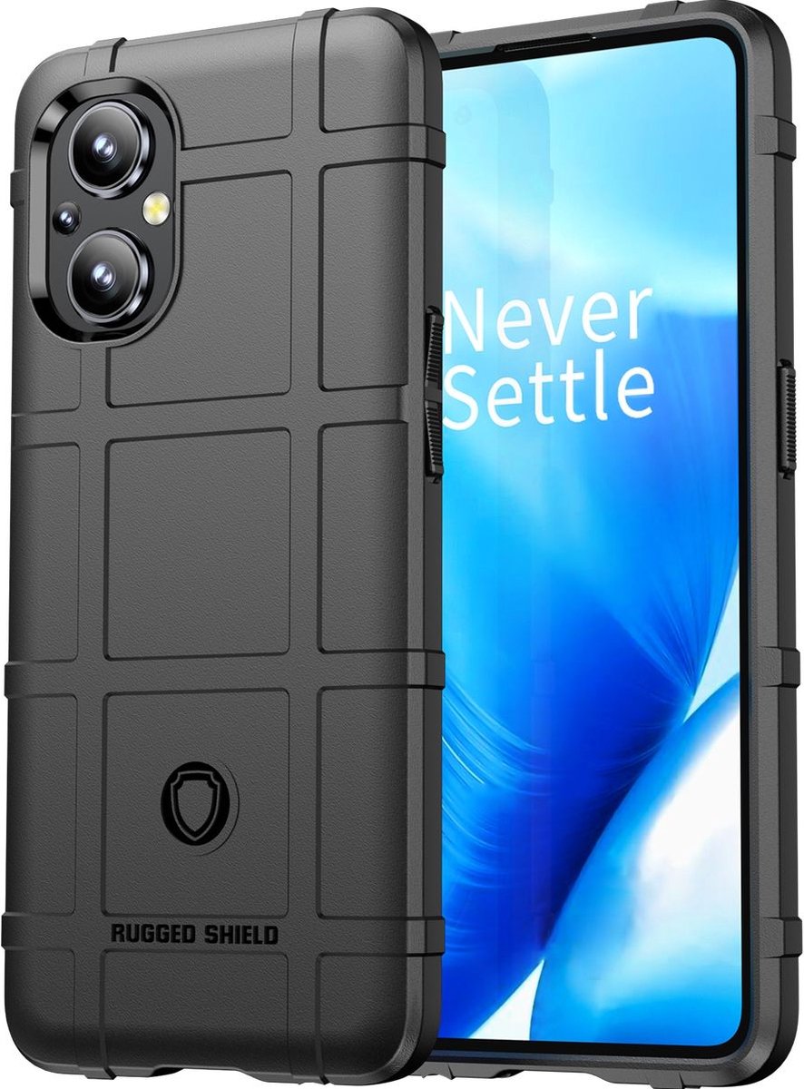 Mobigear Hoesje geschikt voor OPPO Reno 7 Lite Telefoonhoesje Flexibel TPU | Mobigear Rugged Shield Backcover Shockproof | Schokbestendig Reno 7 Lite Telefoonhoesje | Anti Shock Proof - Zwart