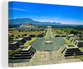 Canvas Schilderij Teotihuacan fotoprint Mexico - 30x20 cm - Wanddecoratie