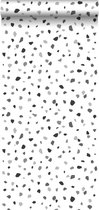 ESTAhome behang terrazzo zwart, wit en grijs - 139034 - 0,53 x 10,05 m