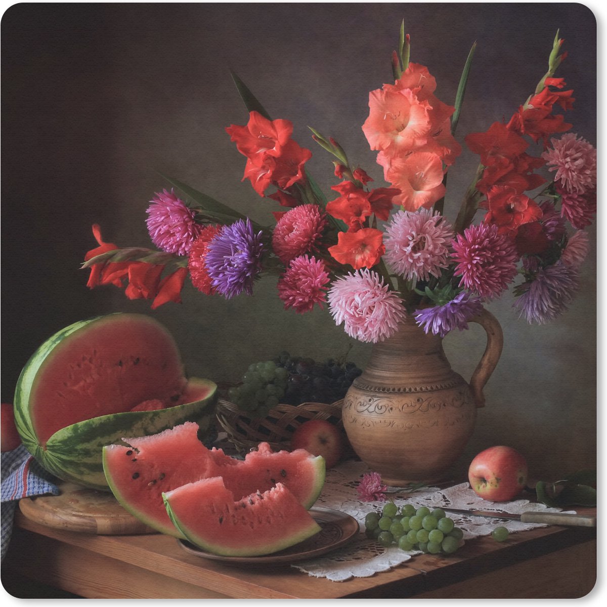 Muismat 30x30 cm - Mousepad Kleuren - Stilleven - Fruit - Muismatten