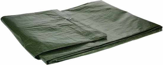 Talentools - Afdekzeil groen 2x3 meter met 10x spanrubbers en S-haken