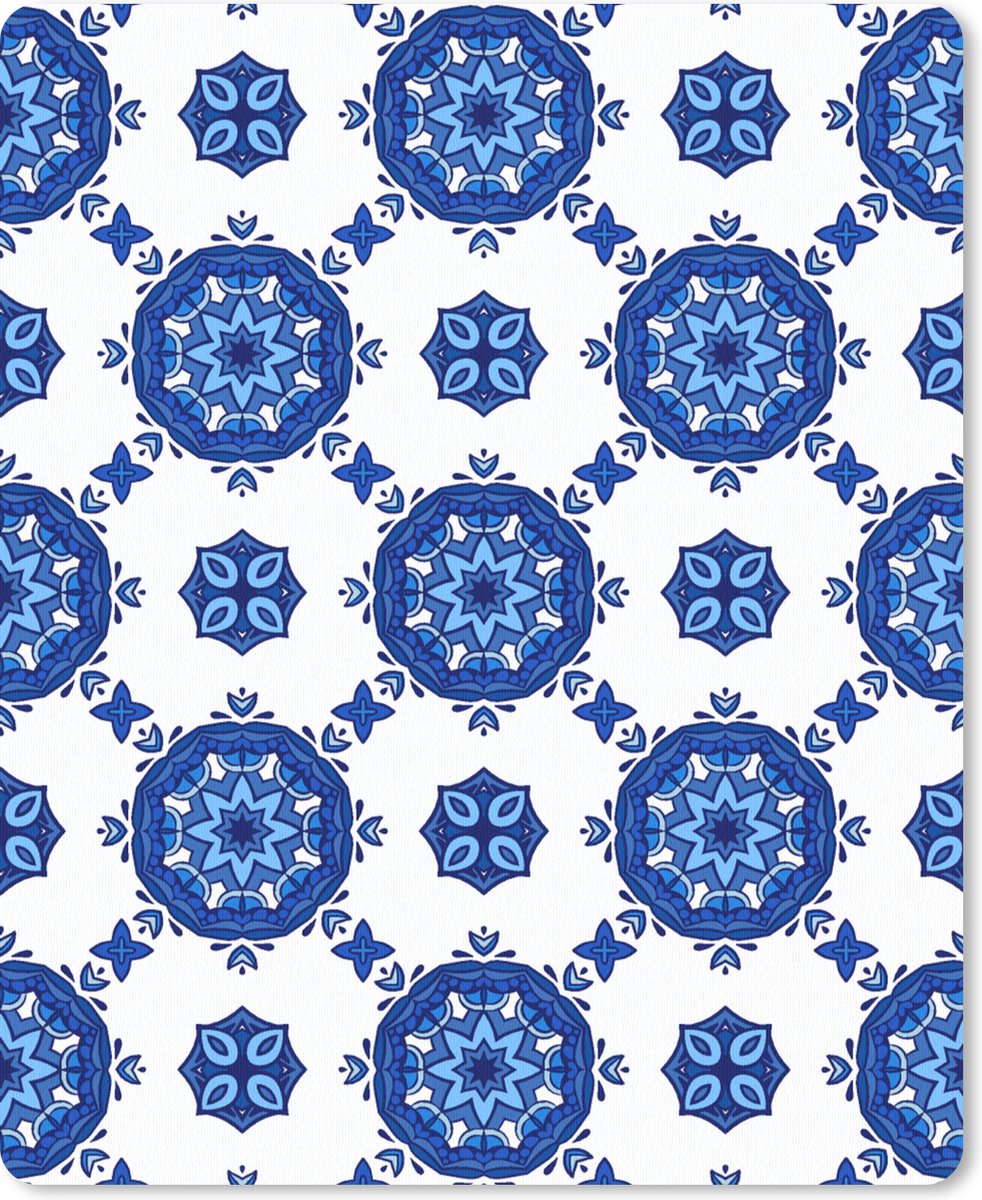 Muismat - Mousepad - Portugal - Bloemen - Design - 19x23 cm - Muismatten