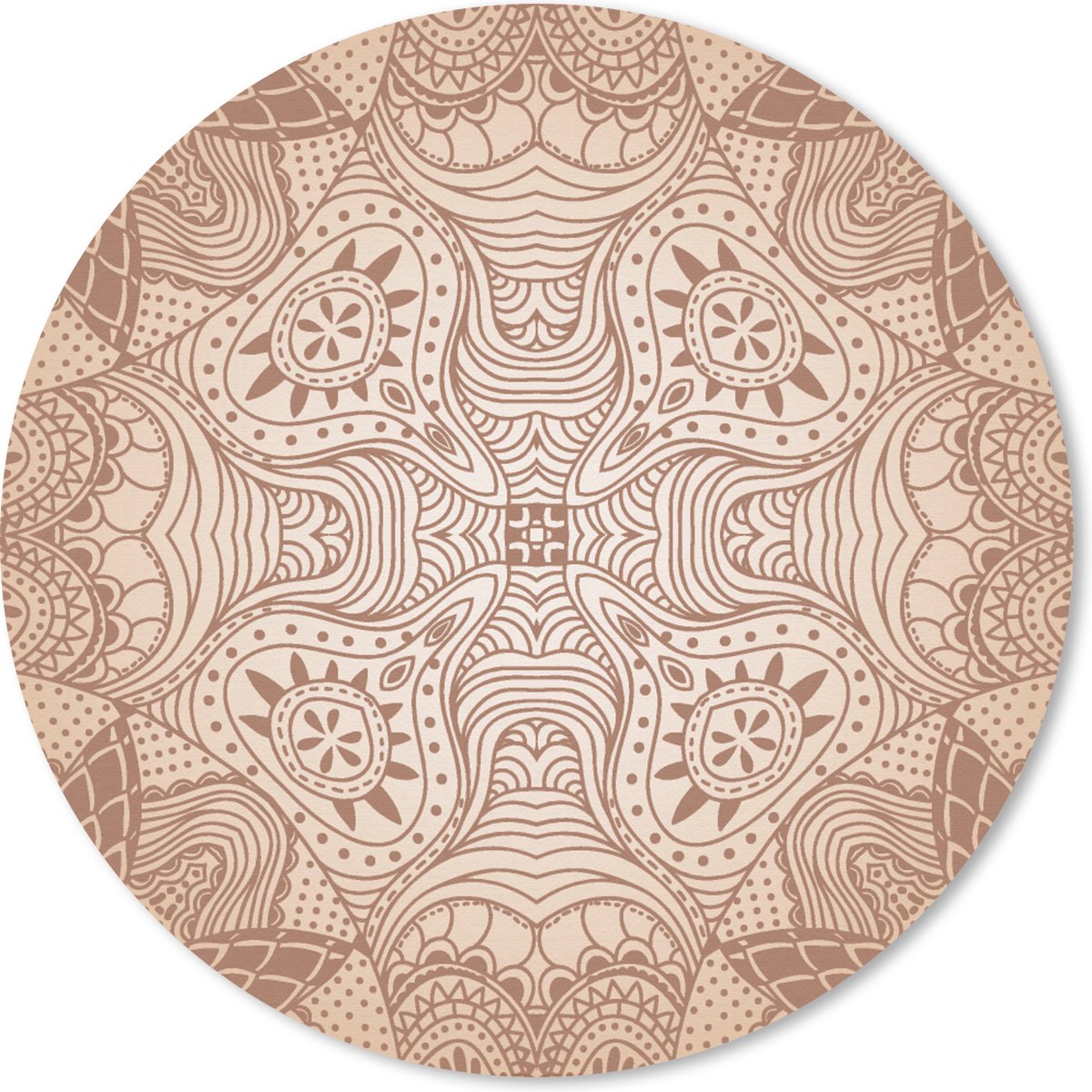 Muismat rond 20x20 cm - Mousepad Henna - Mandala - Patronen - Ronde muismatten