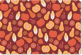Muismat - Mousepad - Pompoen - Maïs - Herfst - Patronen - 27x18 cm - Muismatten