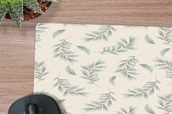 Muismat 18x27 cm - Mousepad Bloemen - Planten - Pastel - Muismatten