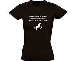 Paardrijden | Dames T-shirt |  paard | manege | dierendag | dier | pony | Zwart