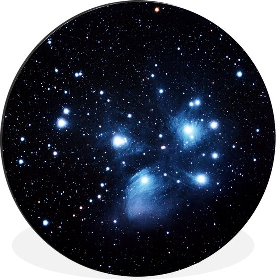 Étoiles dans le ciel noir Cercle mural aluminium ⌀ 140 cm