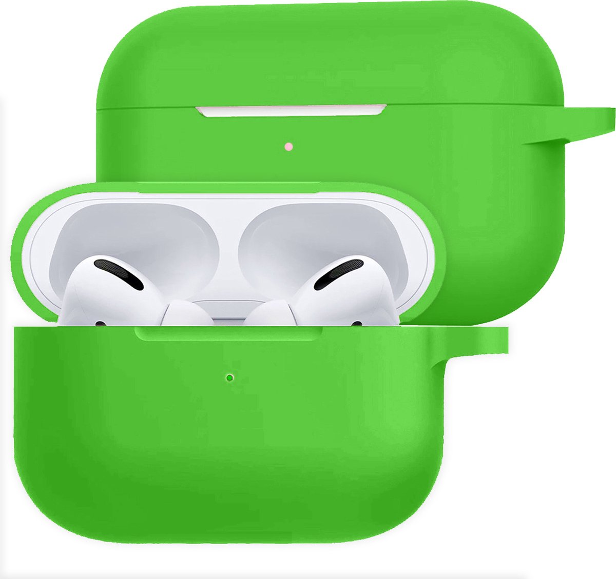 Hoesje Geschikt voor Airpods Pro Hoesje Siliconen Case - Hoes Geschikt voor Apple Airpods Pro Case Hoesje - Groen
