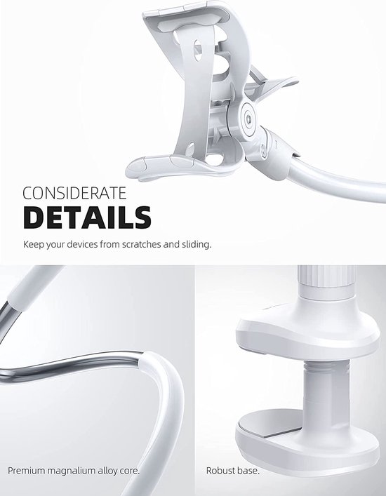 Babymonitorstandaard compatibel met HelloBaby HB65, HB6550, HB6558, HB66, HB248, verstelbare clip voor bed en muur voor babymonitor, geen gereedschap nodig