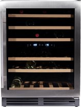 Vinata Premium Wijnklimaatkast Vernale - Vrijstaand en Onderbouw - RVS - 51 flessen - 82 x 59.5 x 58 cm - Glazen deur