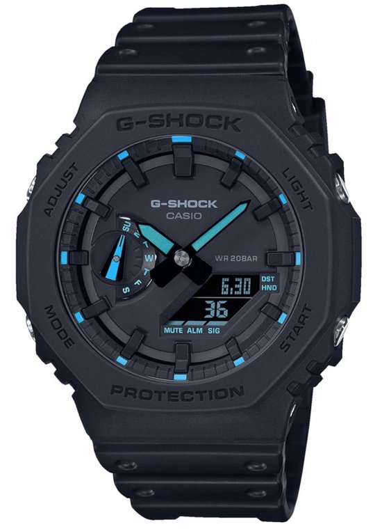 Horloge Heren Casio G-Shock GA-2100-1A2ER Digitaal Analoog Zwart