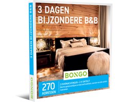 Bongo Bon - 3 Dagen Bijzondere B&B Cadeaubon - Cadeaukaart cadeau voor man of vrouw | 270 bijzondere en luxueuze B&B’s